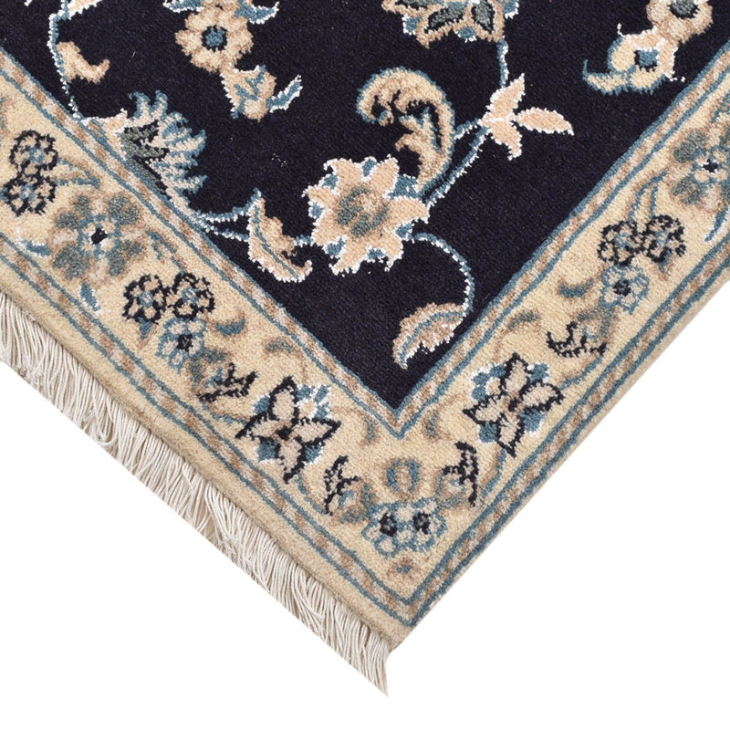 Alfombra persa - Nain cuadrado  - 103 x 96 cm - azul oscuro
