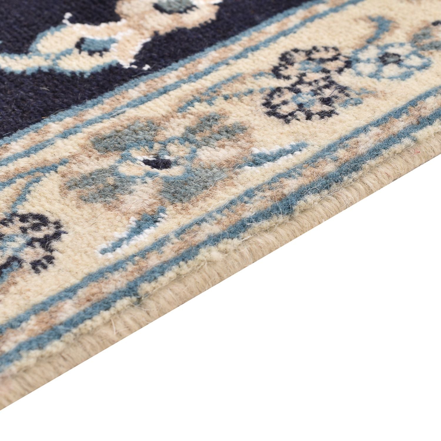 Alfombra persa - Nain cuadrado  - 103 x 96 cm - azul oscuro