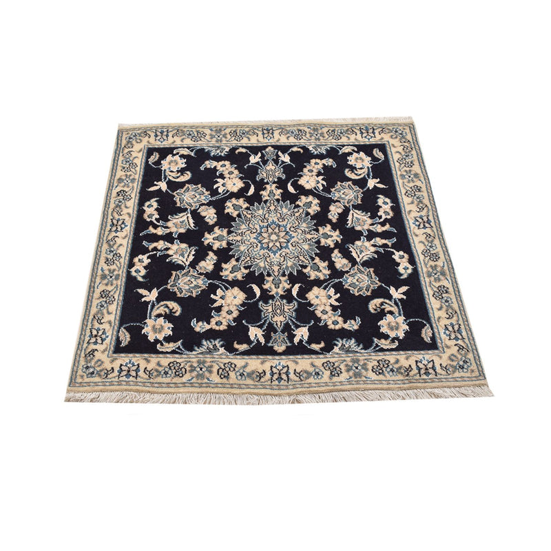 Alfombra persa - Nain cuadrado  - 103 x 96 cm - azul oscuro
