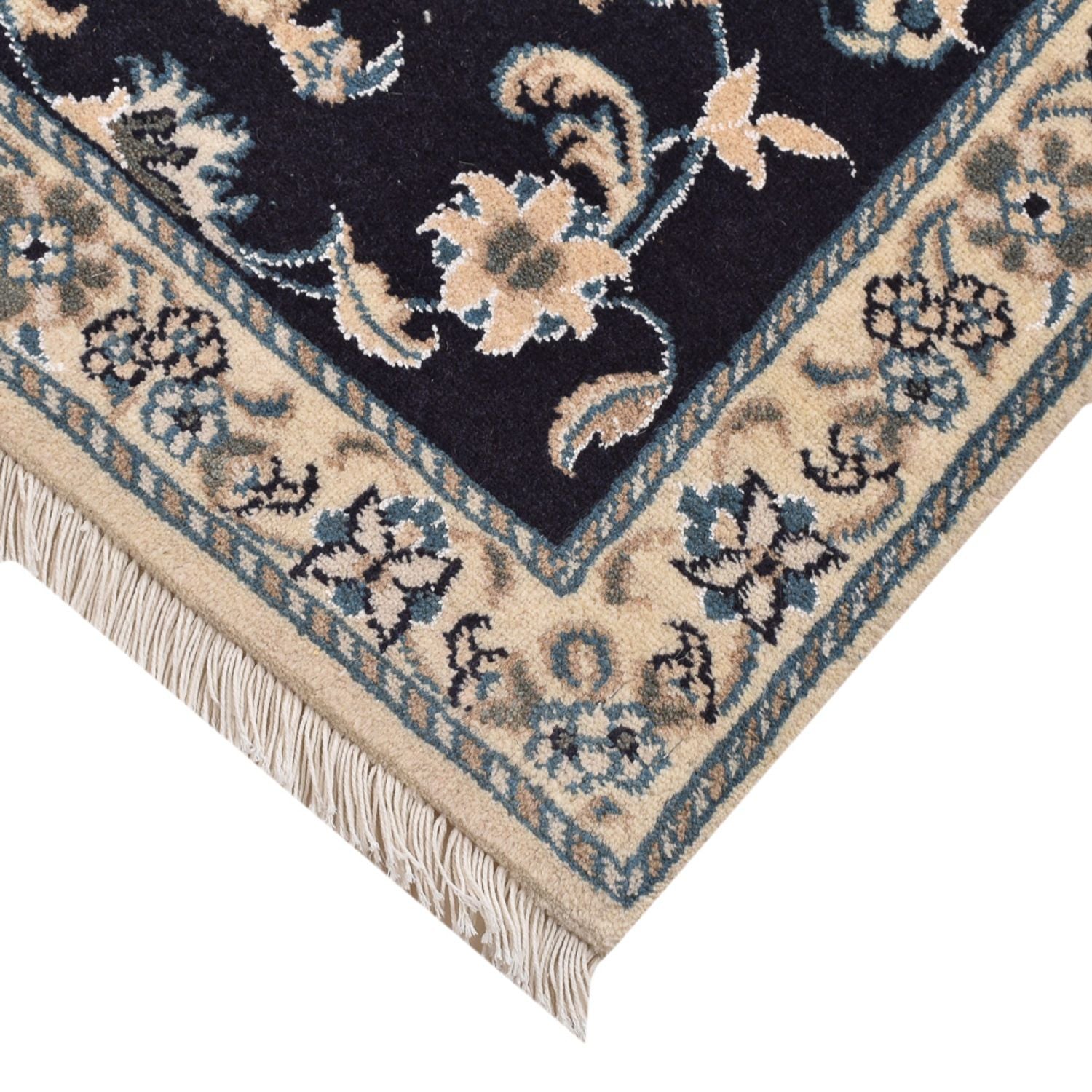 Alfombra persa - Nain cuadrado  - 90 x 97 cm - azul oscuro
