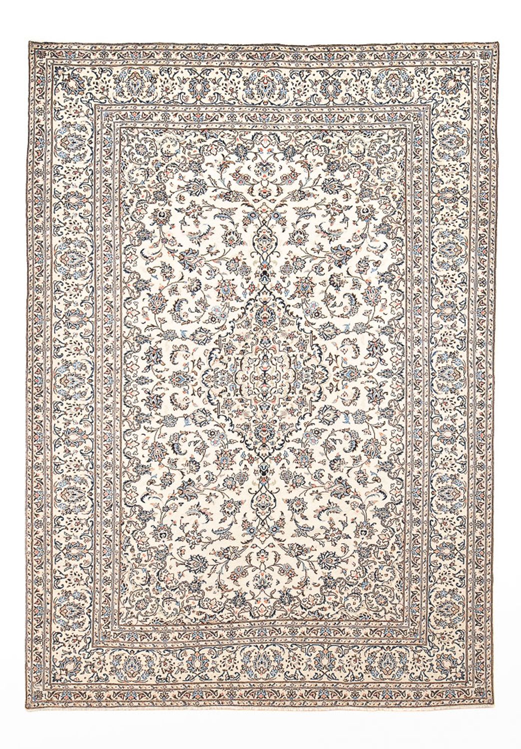 Alfombra persa - Keshan - 350 x 245 cm - gris claro
