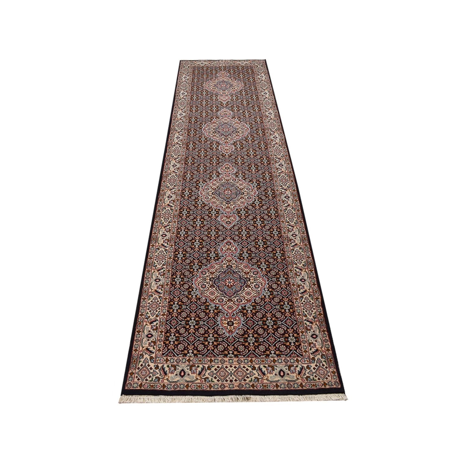 Alfombra de pasillo Alfombra persa - Clásica - 314 x 77 cm - marrón claro