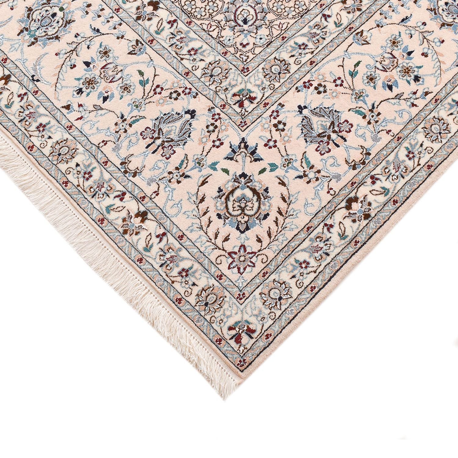 Alfombra Persa - Nain - Prima cuadrado  - 206 x 206 cm - azul oscuro