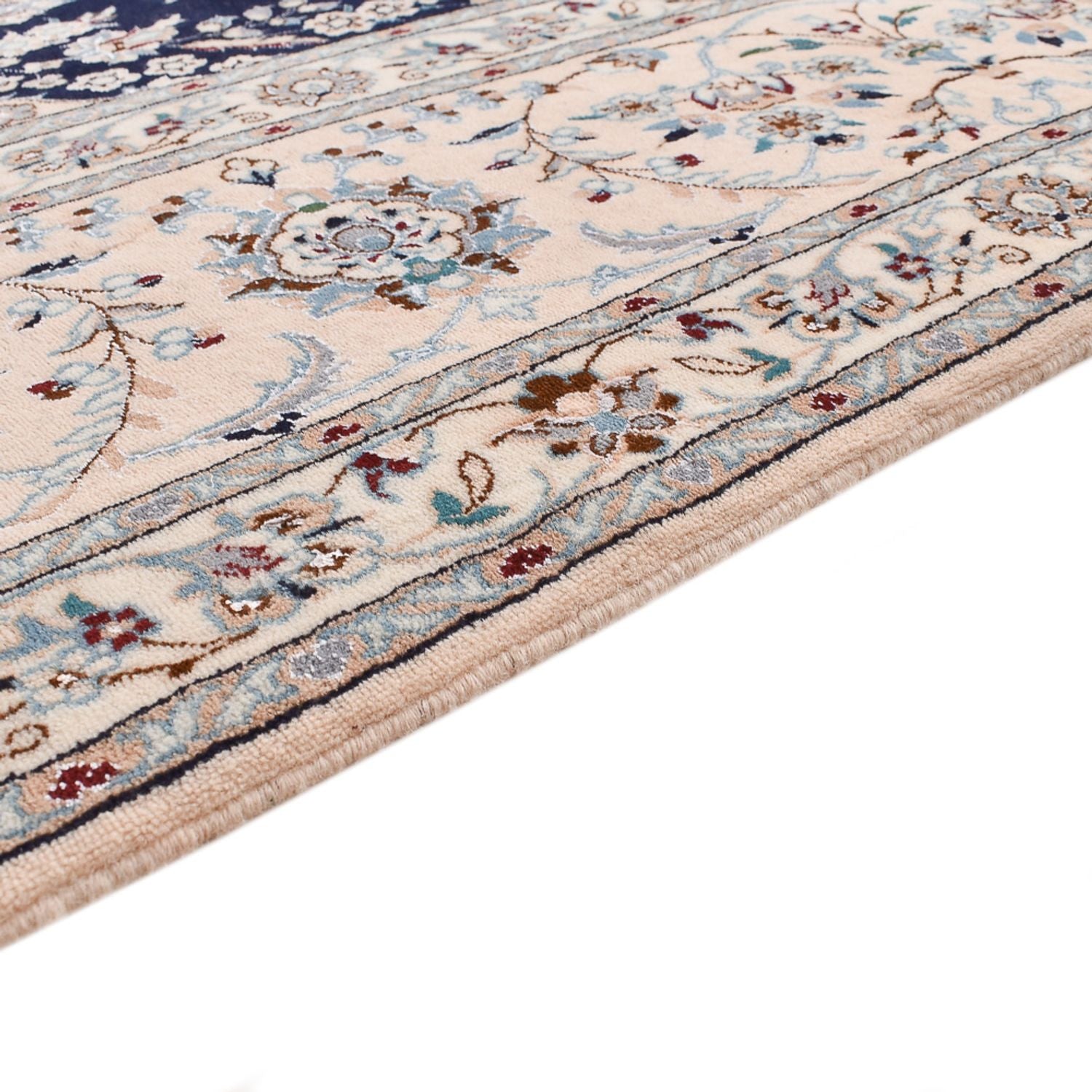Alfombra Persa - Nain - Prima cuadrado  - 206 x 206 cm - azul oscuro