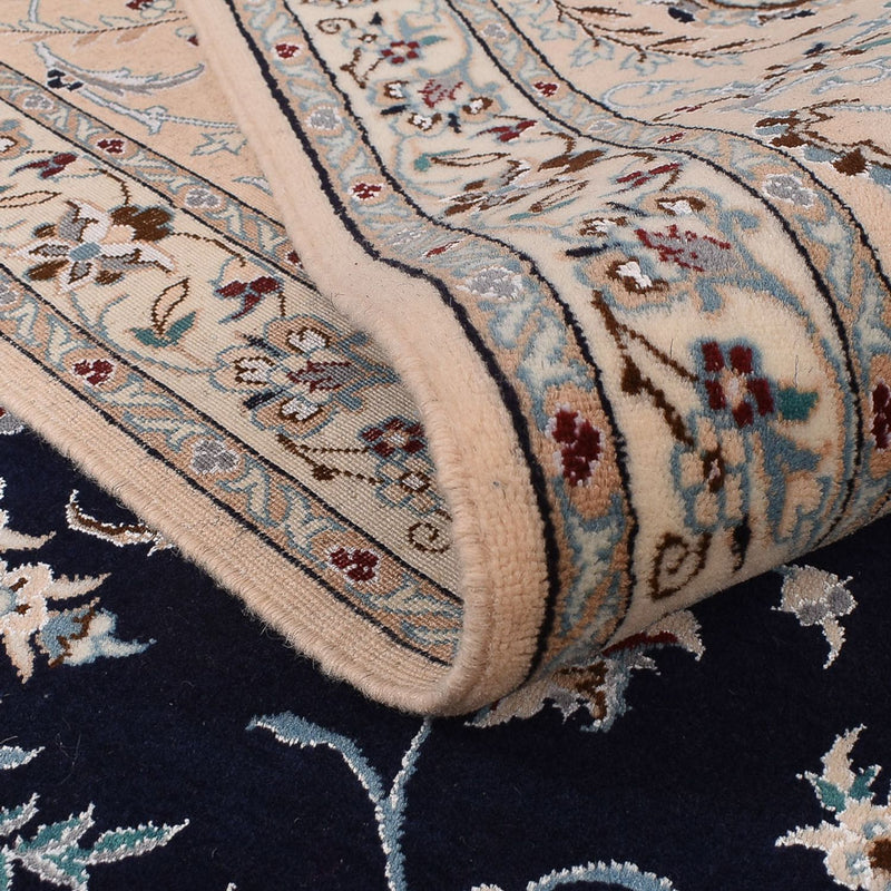 Alfombra Persa - Nain - Prima cuadrado  - 206 x 206 cm - azul oscuro