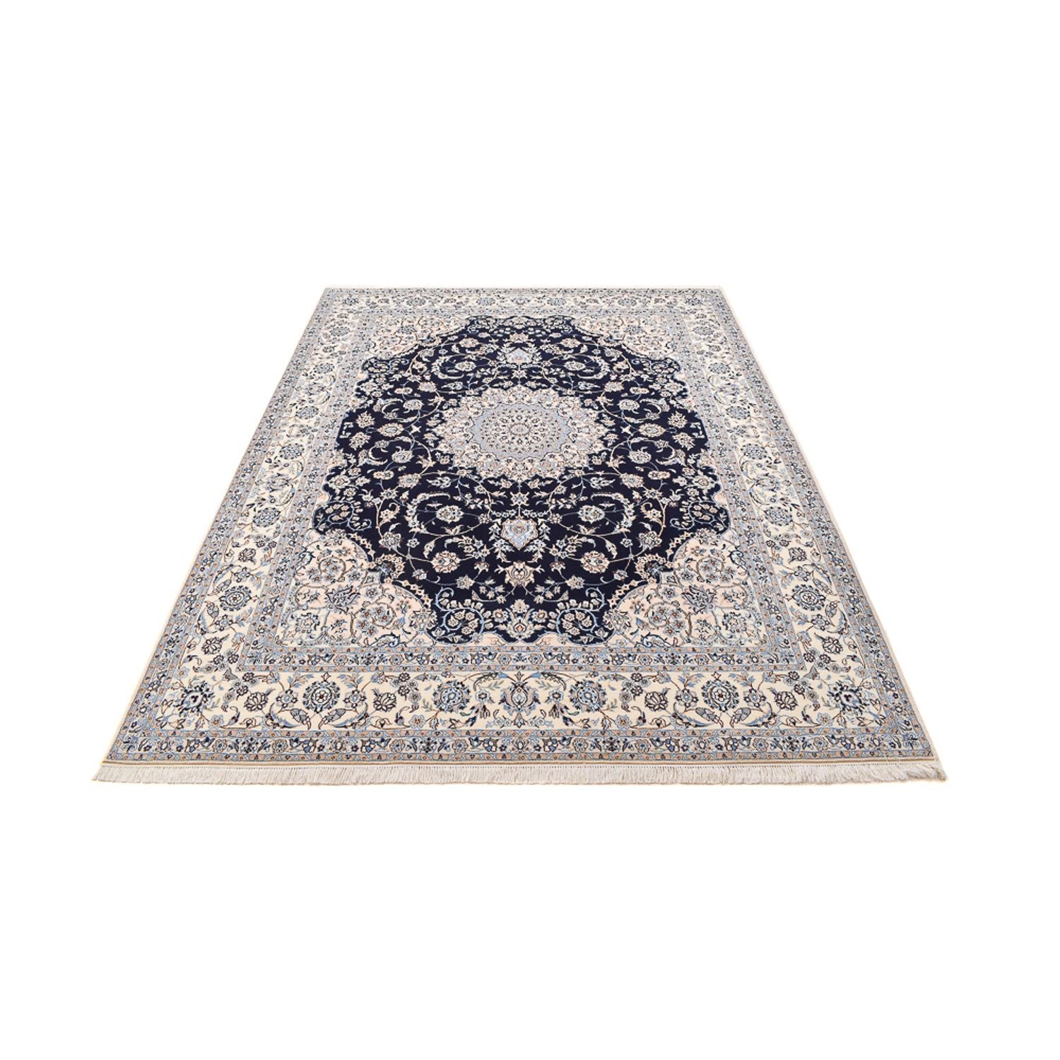 Alfombra Persa - Nain - Prima forma especial  - 211 x 269 cm - azul oscuro