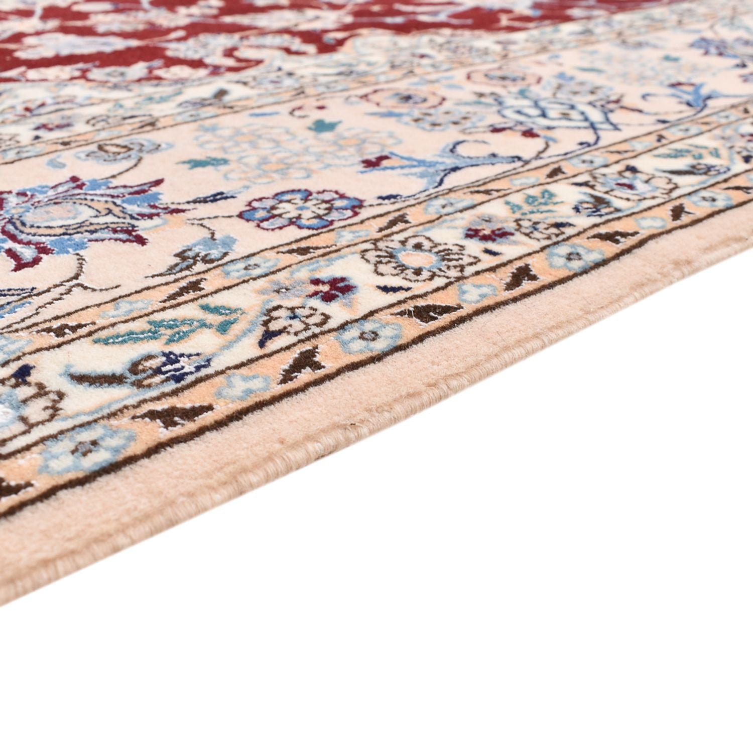 Alfombra Persa - Nain - Prima - 236 x 150 cm - rojo oscuro
