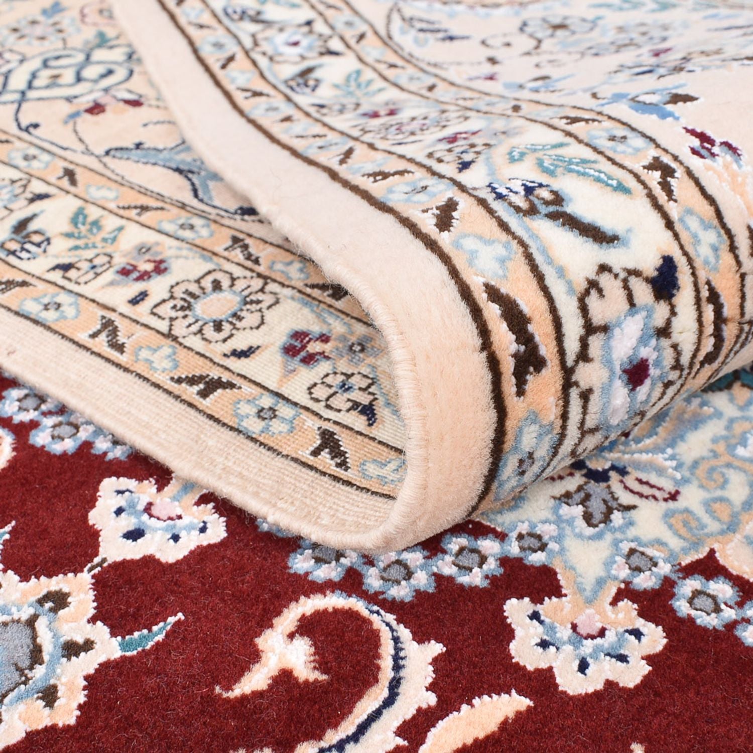 Alfombra Persa - Nain - Prima - 236 x 150 cm - rojo oscuro