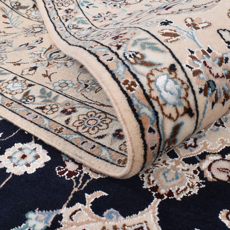 Alfombra Persa - Nain - Prima - 237 x 158 cm - azul oscuro
