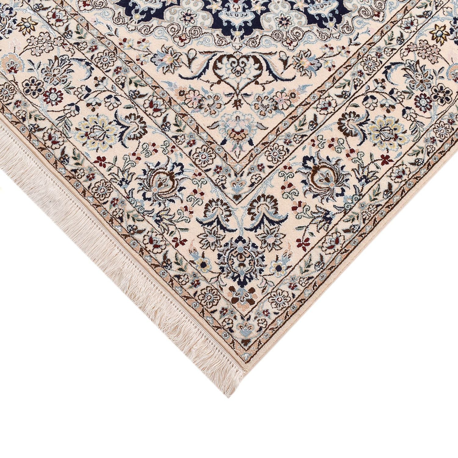 Alfombra Persa - Nain - Prima - 245 x 165 cm - azul oscuro