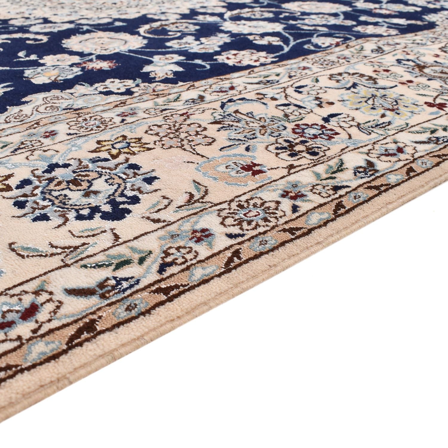 Alfombra Persa - Nain - Prima - 245 x 165 cm - azul oscuro