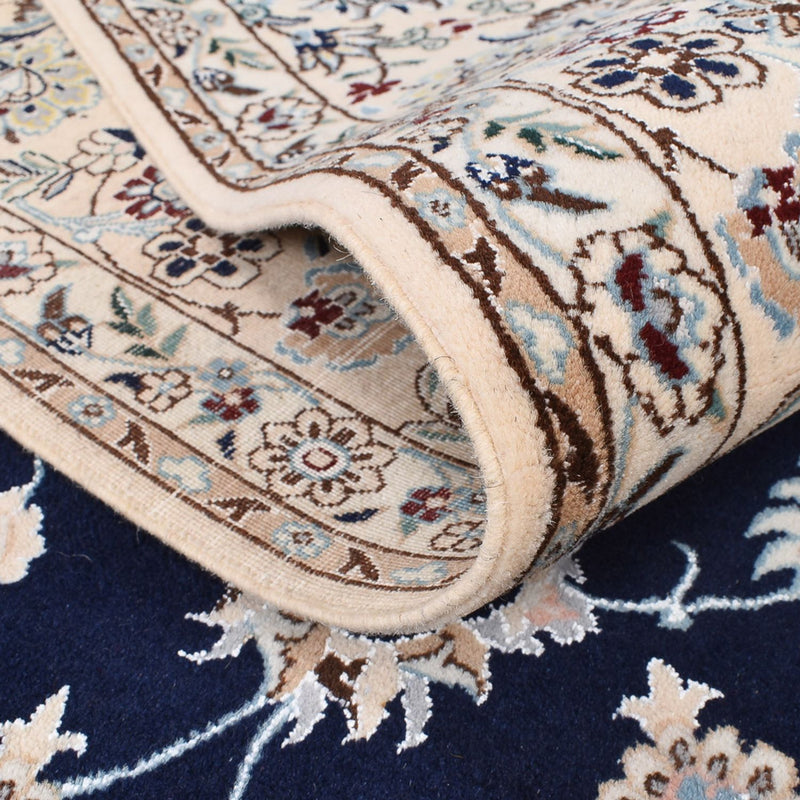 Alfombra Persa - Nain - Prima - 245 x 165 cm - azul oscuro