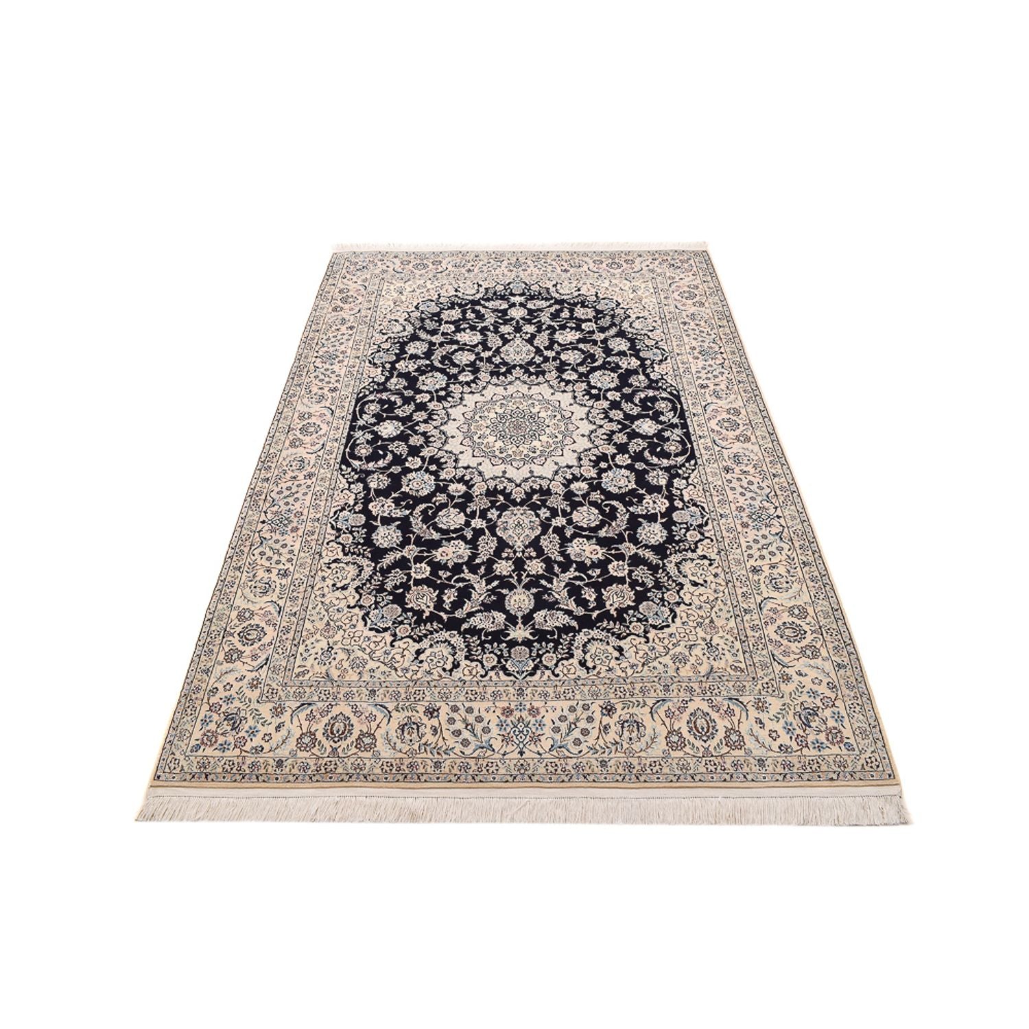Alfombra Persa - Nain - Prima - 240 x 161 cm - azul oscuro