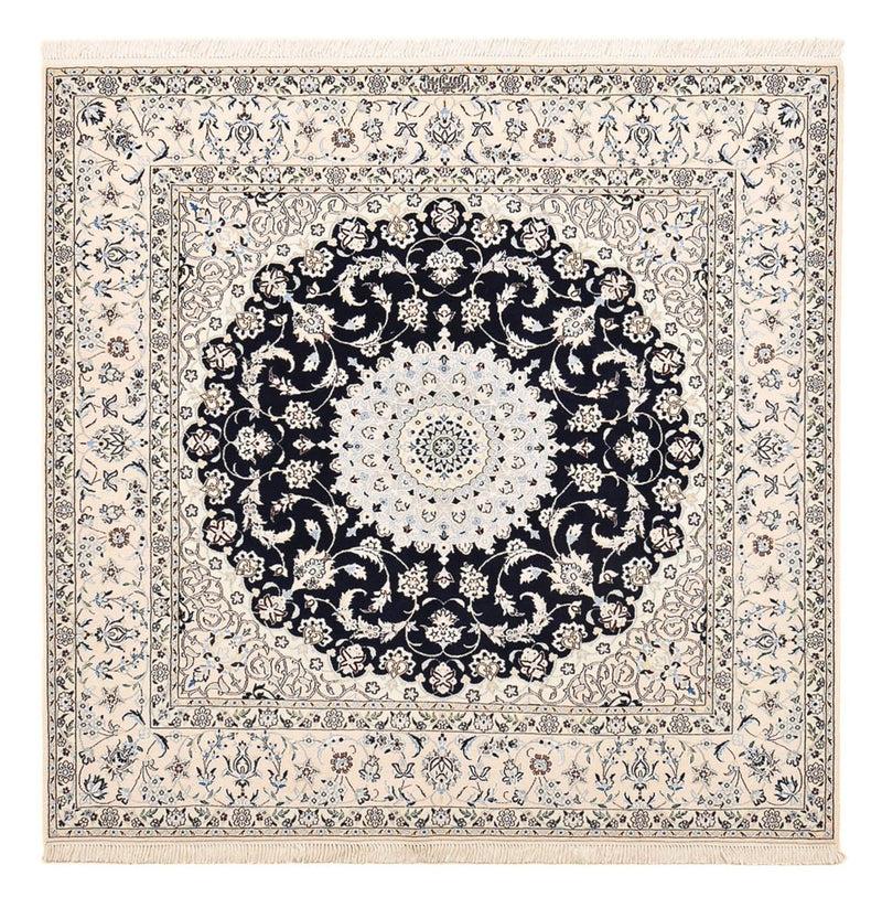 Alfombra Persa - Nain - Prima cuadrado  - 181 x 178 cm - azul oscuro
