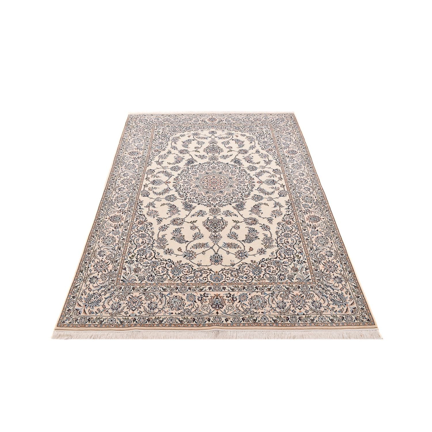 Alfombra Persa - Nain - Prima - 219 x 146 cm - gris claro