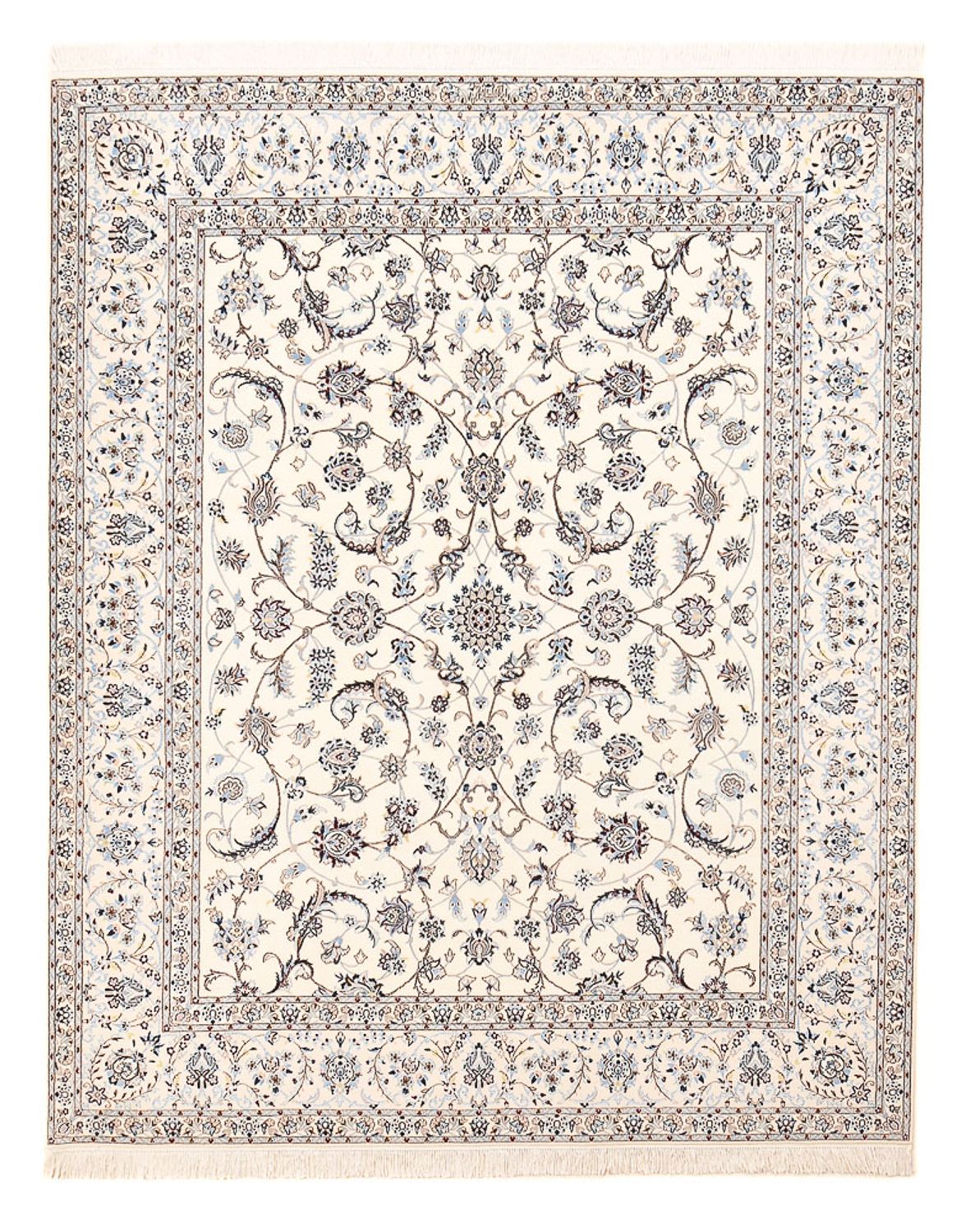 Alfombra Persa - Nain - Prima - 255 x 210 cm - gris claro