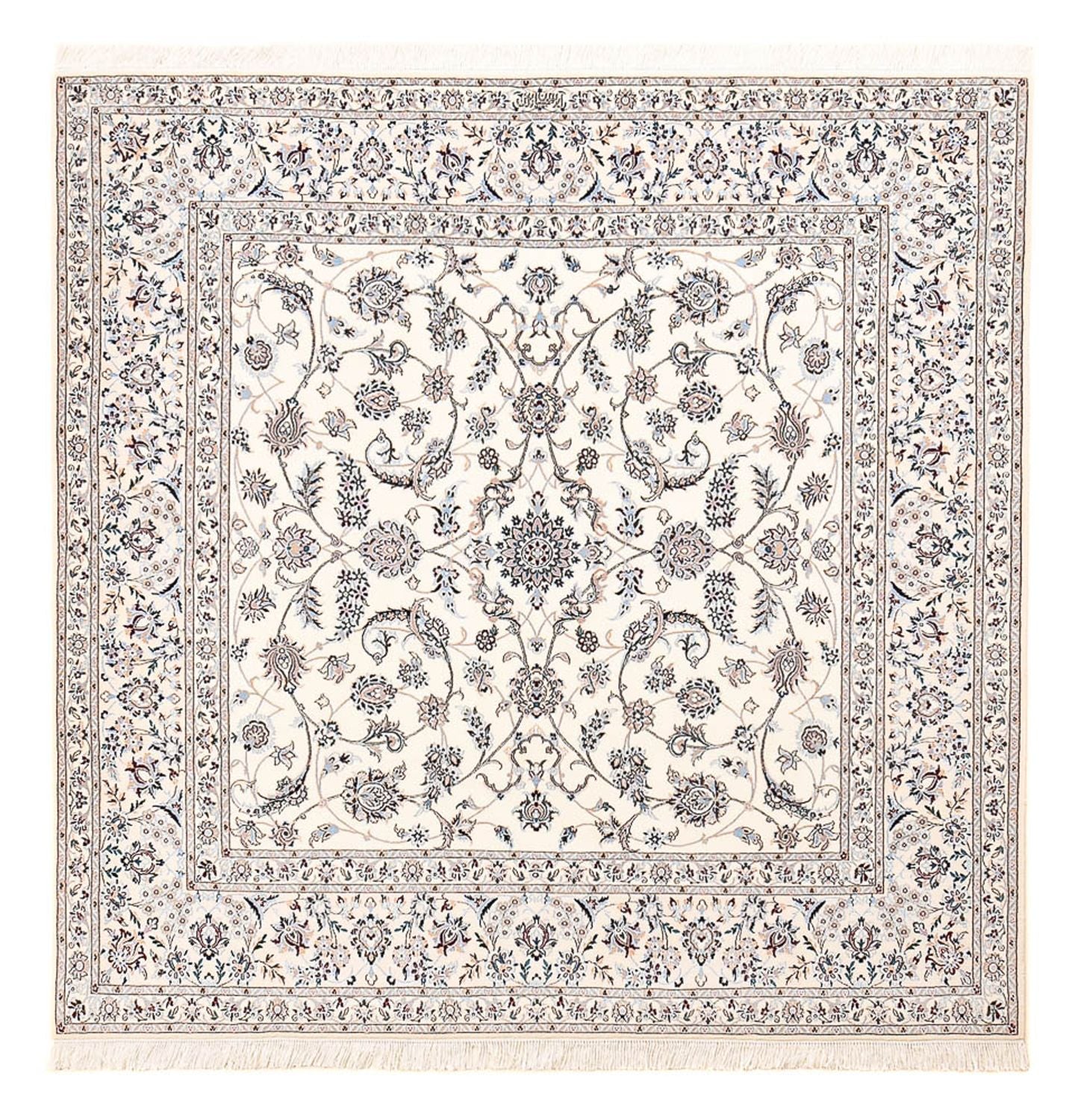 Alfombra Persa - Nain - Prima cuadrado  - 204 x 207 cm - gris claro