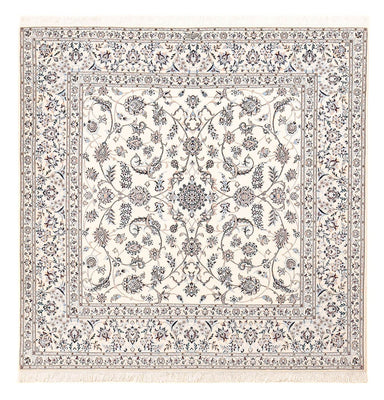 Alfombra Persa - Nain - Prima cuadrado  - 204 x 207 cm - gris claro