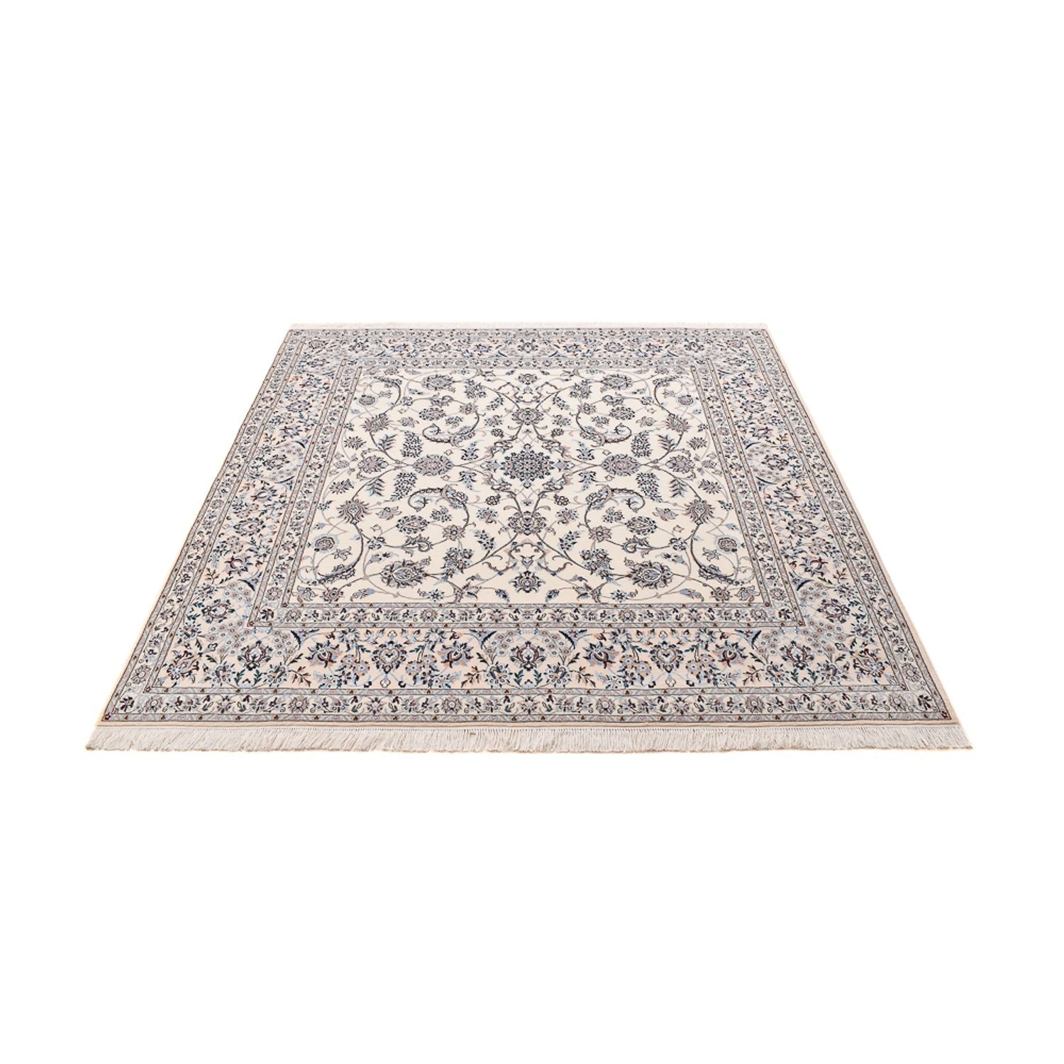Alfombra Persa - Nain - Prima cuadrado  - 204 x 207 cm - gris claro