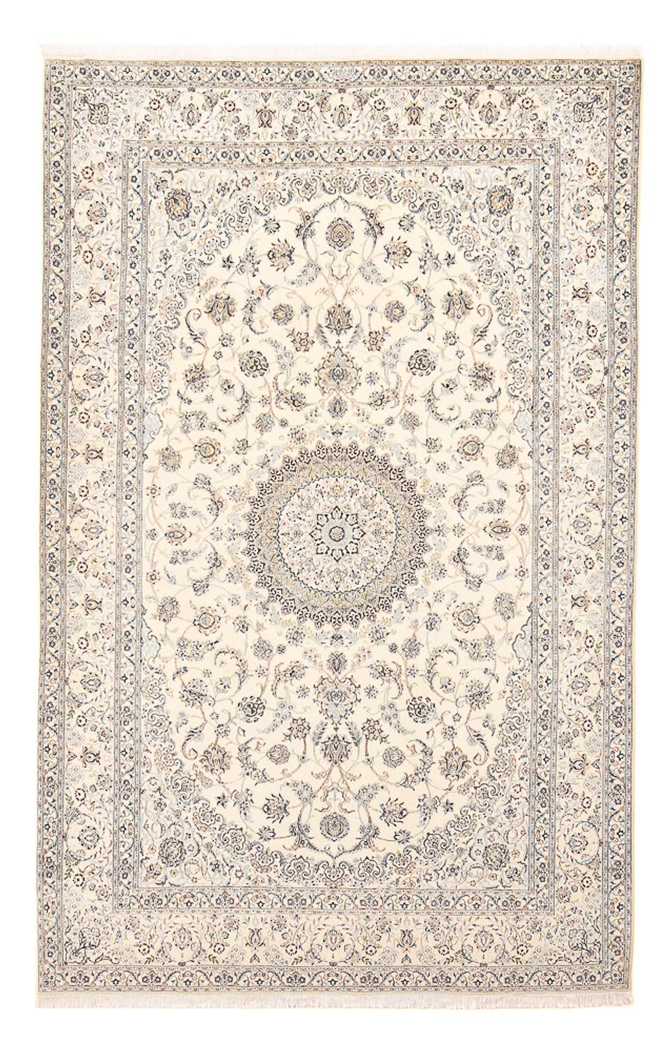 Alfombra Persa - Nain - Real - 305 x 205 cm - gris claro