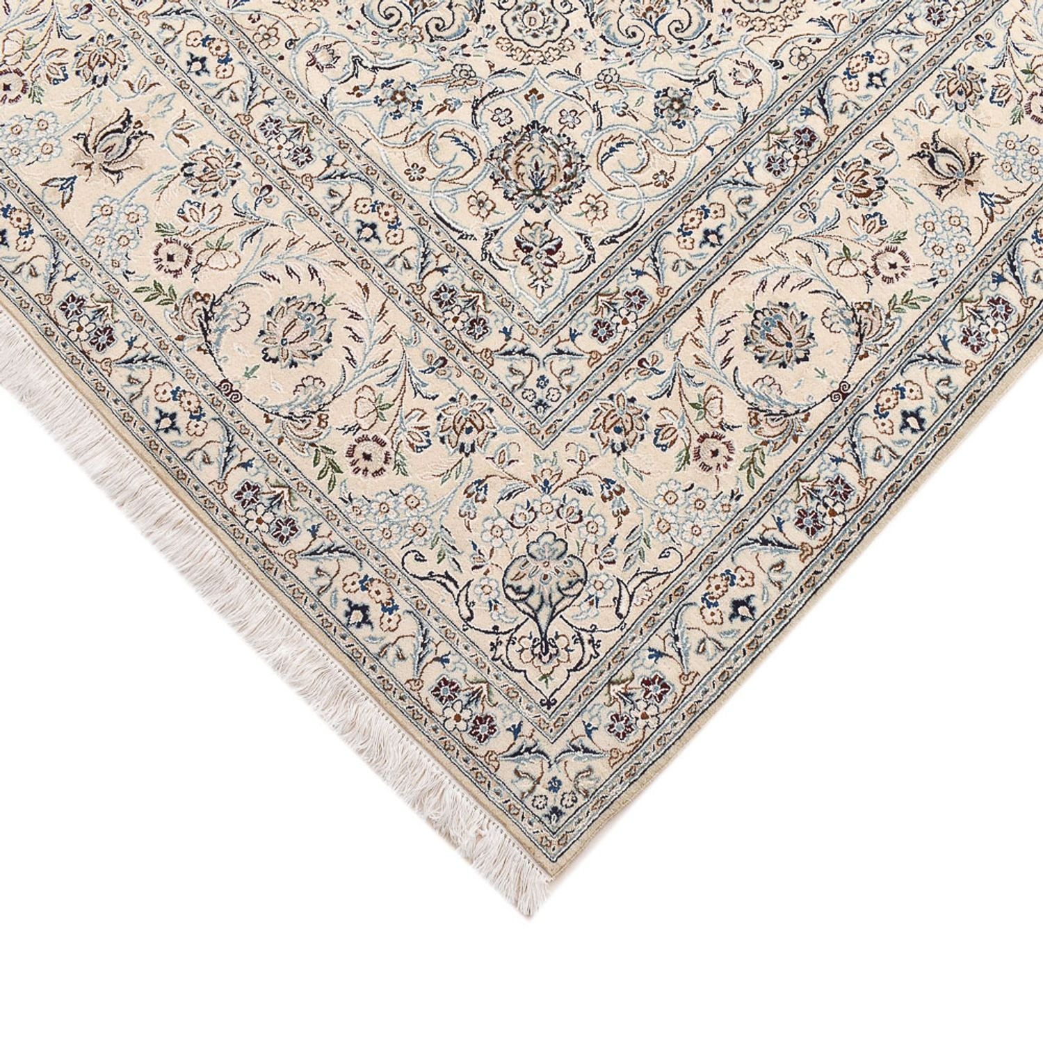 Alfombra Persa - Nain - Real - 305 x 205 cm - gris claro