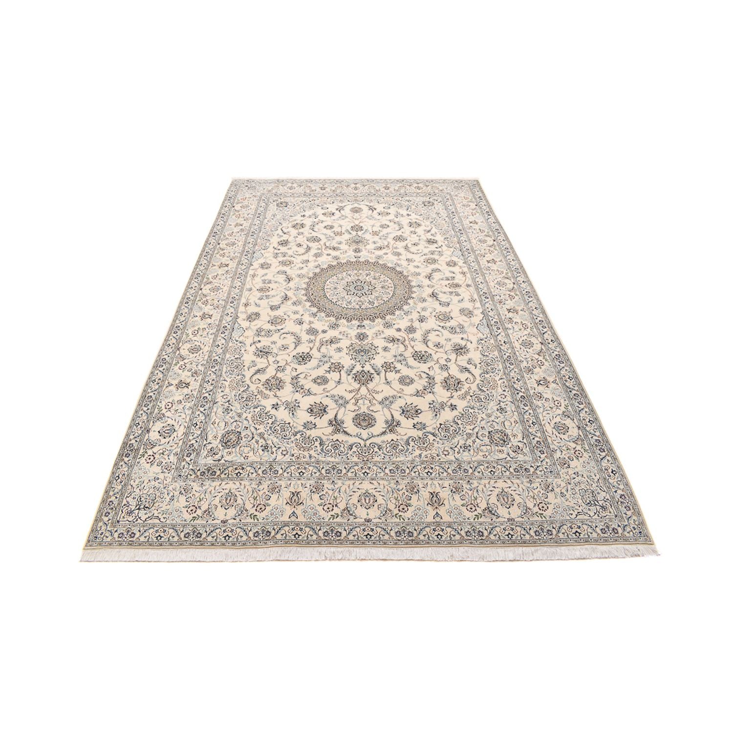 Alfombra Persa - Nain - Real - 305 x 205 cm - gris claro