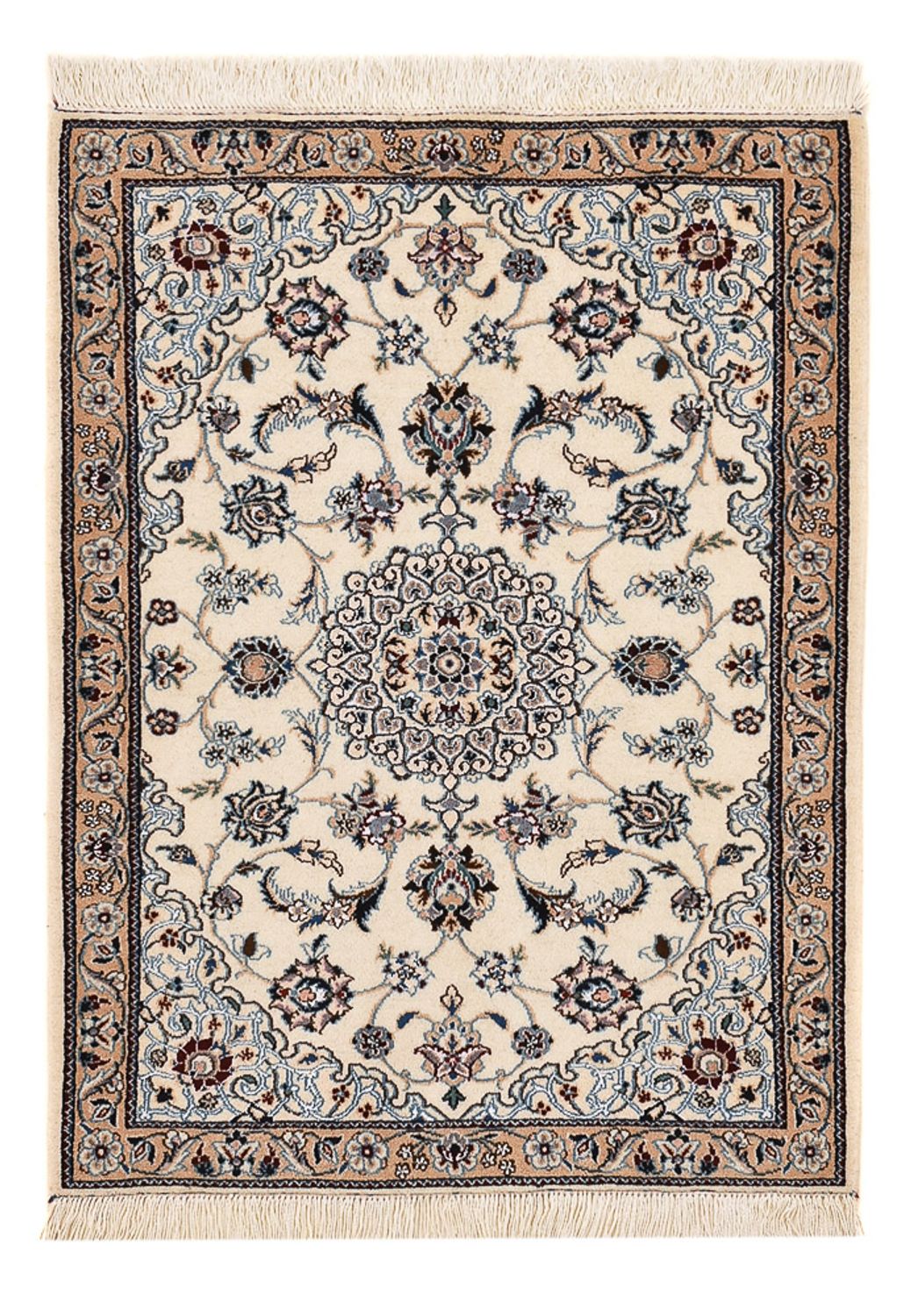 Alfombra Persa - Nain - Real - 87 x 66 cm - crema