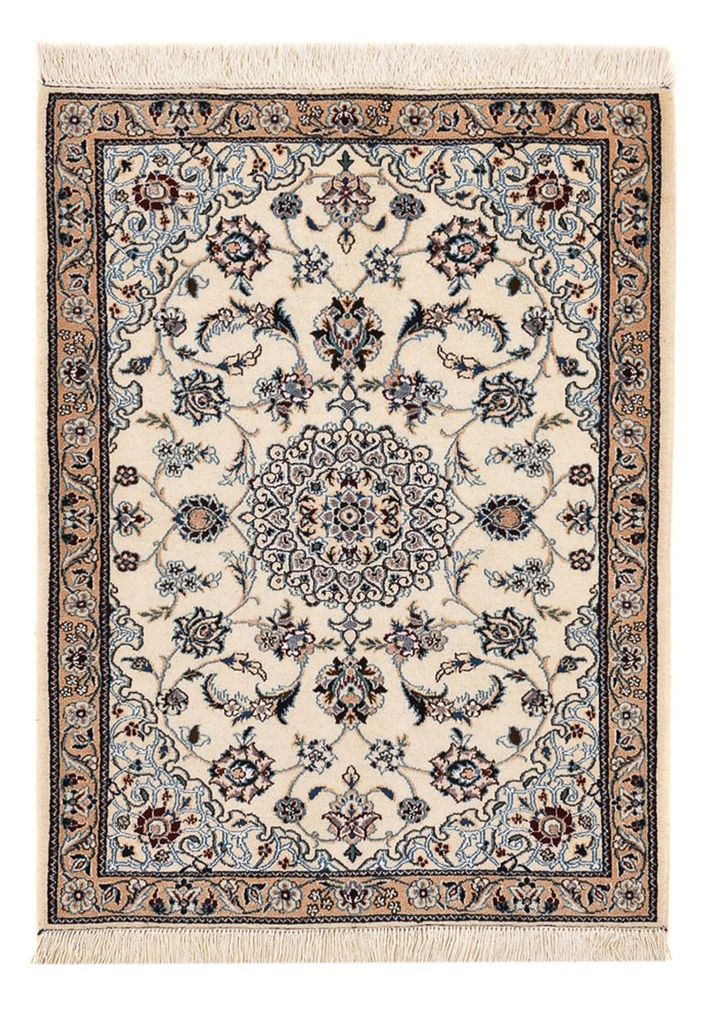 Alfombra Persa - Nain - Real - 87 x 66 cm - crema