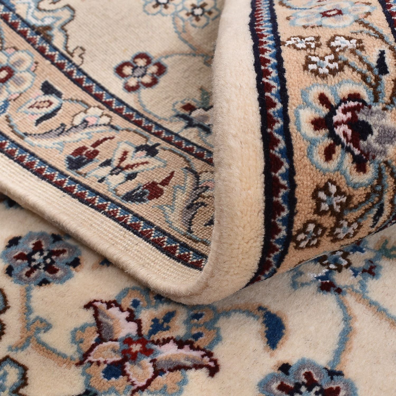 Alfombra Persa - Nain - Real - 87 x 66 cm - crema