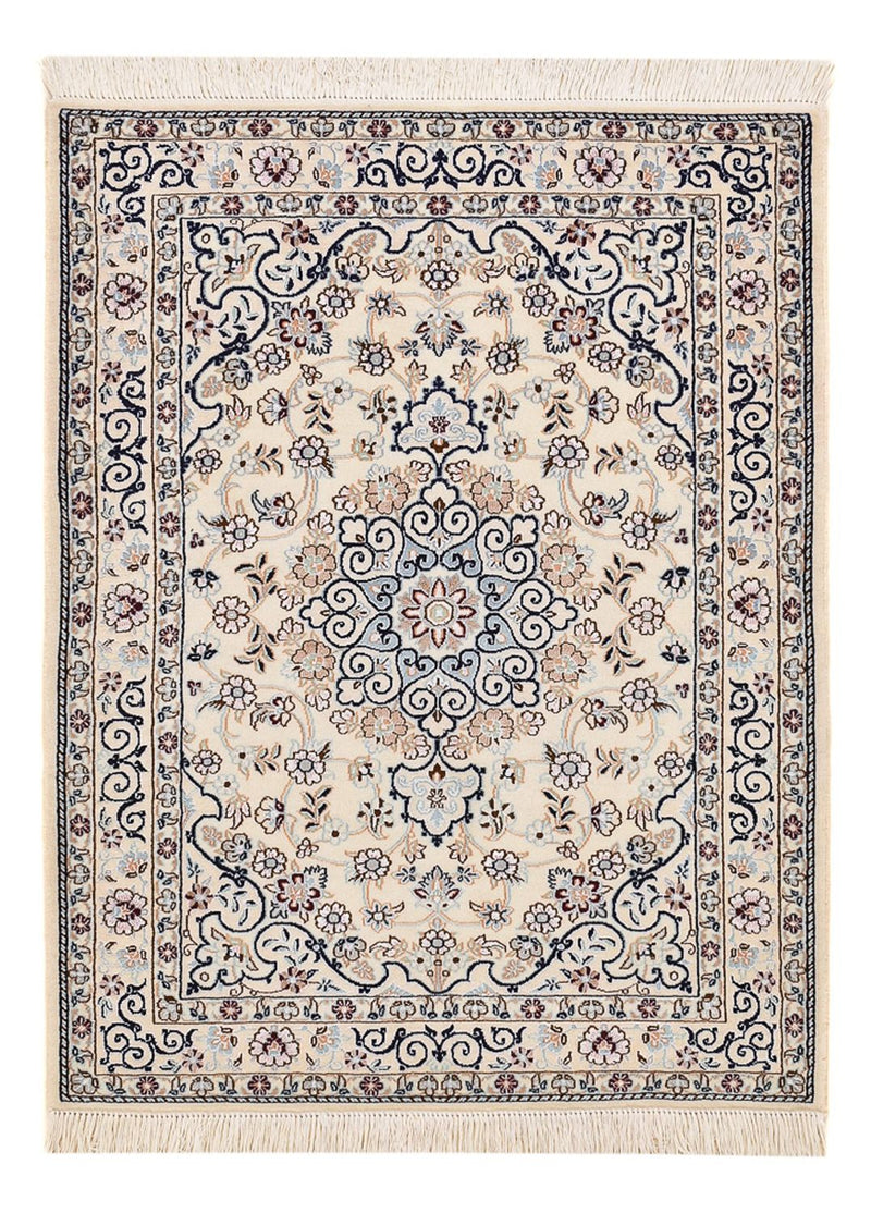 Alfombra Persa - Nain - Real - 105 x 81 cm - gris claro