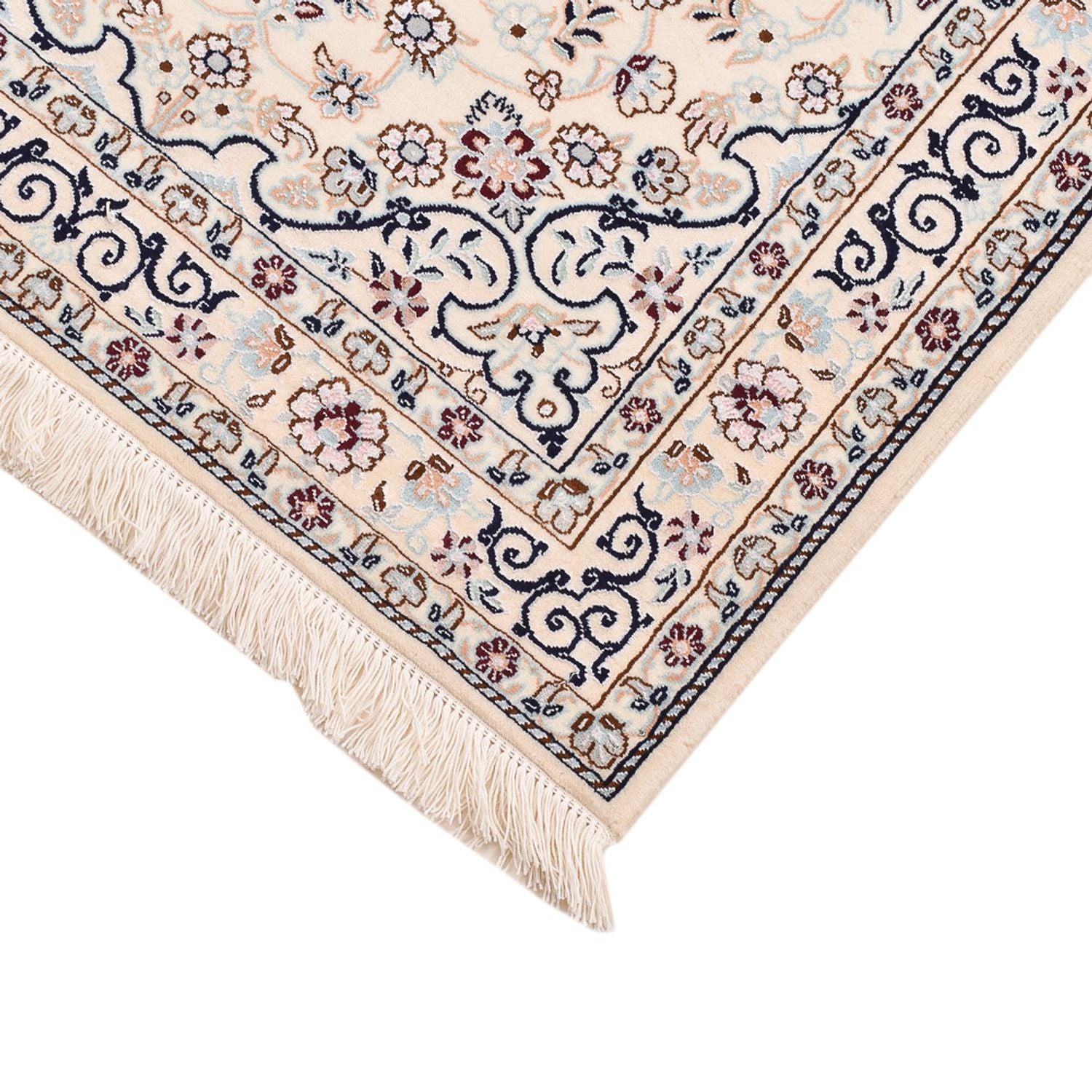 Alfombra Persa - Nain - Real - 105 x 81 cm - gris claro
