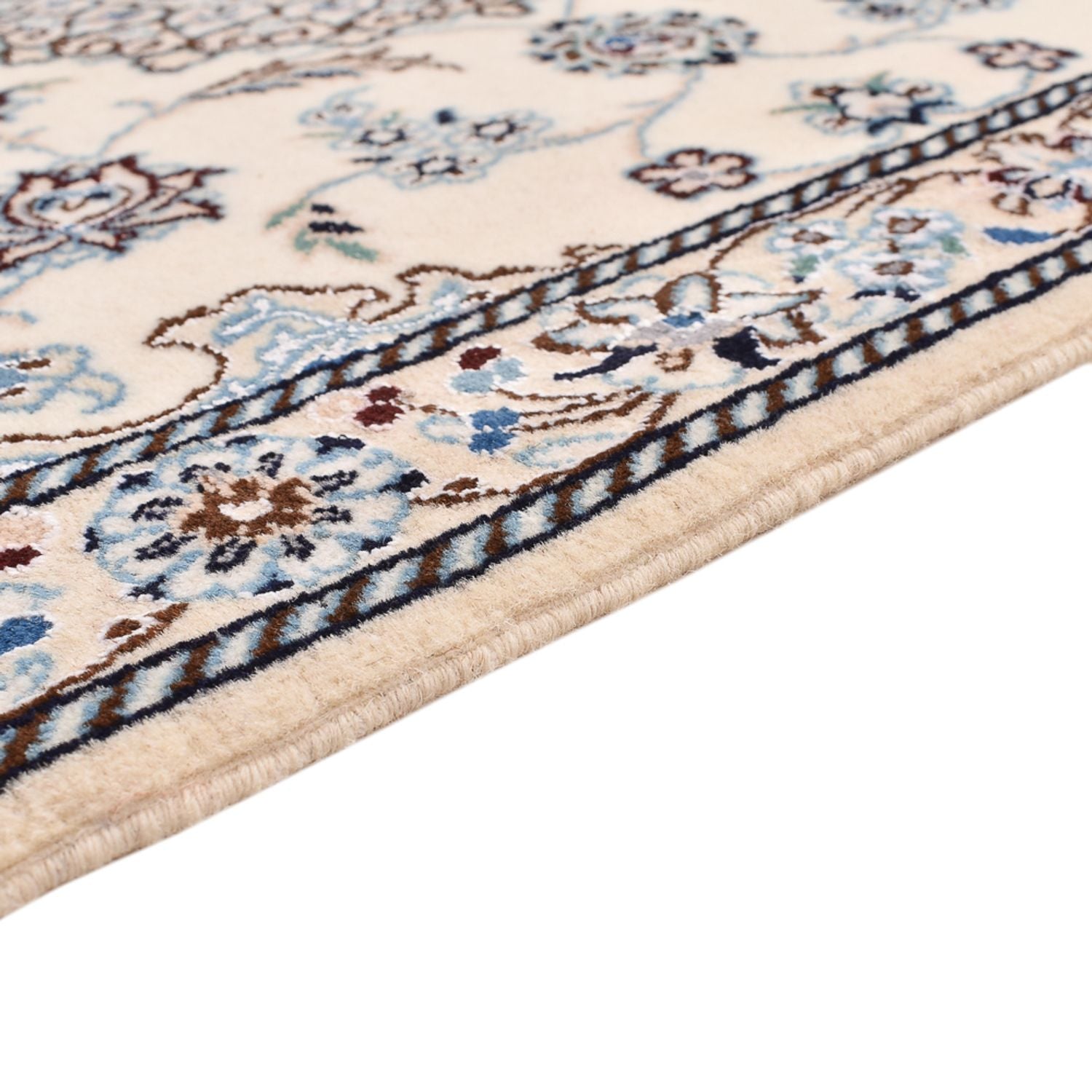 Alfombra Persa - Nain - Real - 109 x 69 cm - gris claro