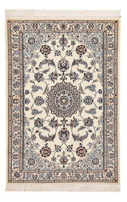 Alfombra Persa - Nain - Real - 108 x 72 cm - gris claro