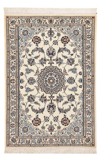 Alfombra Persa - Nain - Real - 108 x 72 cm - gris claro