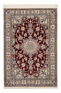 Alfombra Persa - Nain - Real - 94 x 63 cm - rojo oscuro
