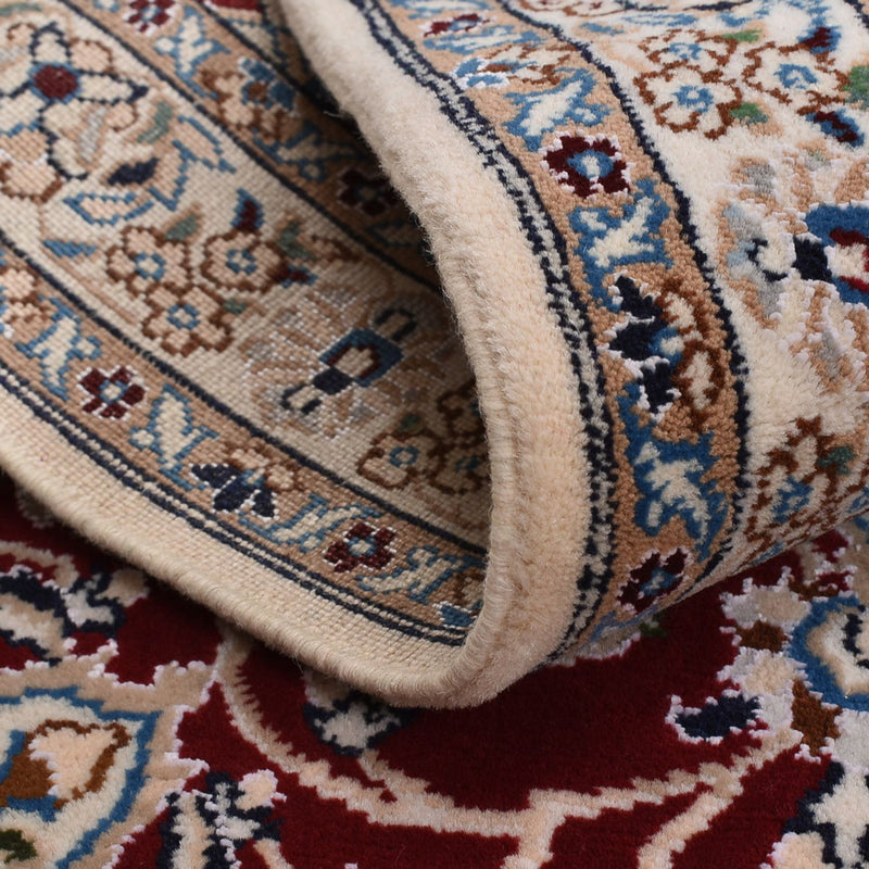Alfombra Persa - Nain - Real - 94 x 63 cm - rojo oscuro