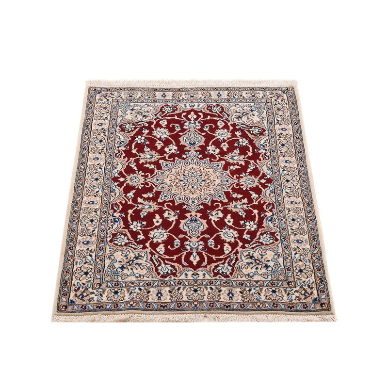 Alfombra Persa - Nain - Real - 94 x 63 cm - rojo oscuro