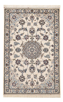 Alfombra Persa - Nain - Real - 108 x 71 cm - gris claro