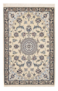 Alfombra Persa - Nain - Real - 96 x 64 cm - gris claro
