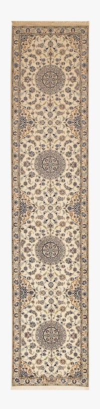 Alfombra de pasillo Alfombra Persa - Nain - Prima - 403 x 87 cm - beige
