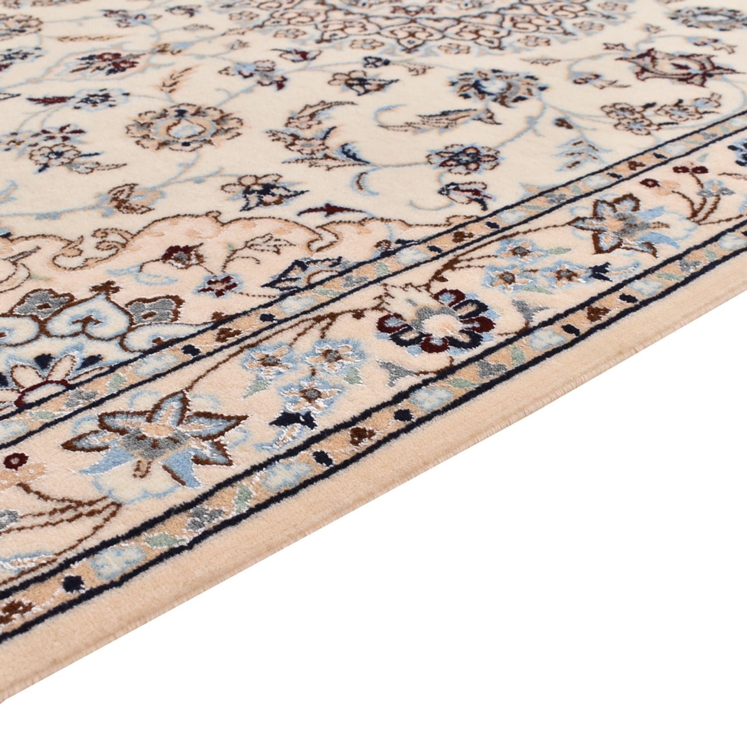 Alfombra de pasillo Alfombra Persa - Nain - Prima - 397 x 87 cm - beige