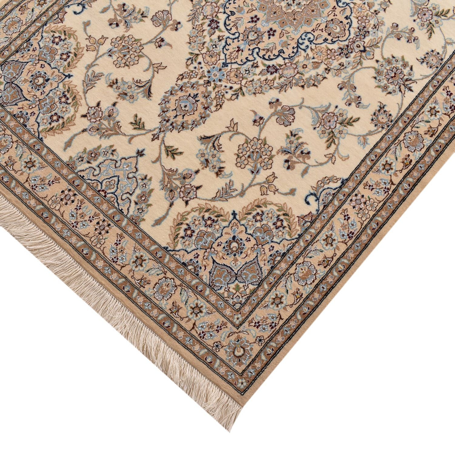 Alfombra de pasillo Alfombra Persa - Nain - Prima - 400 x 100 cm - beige