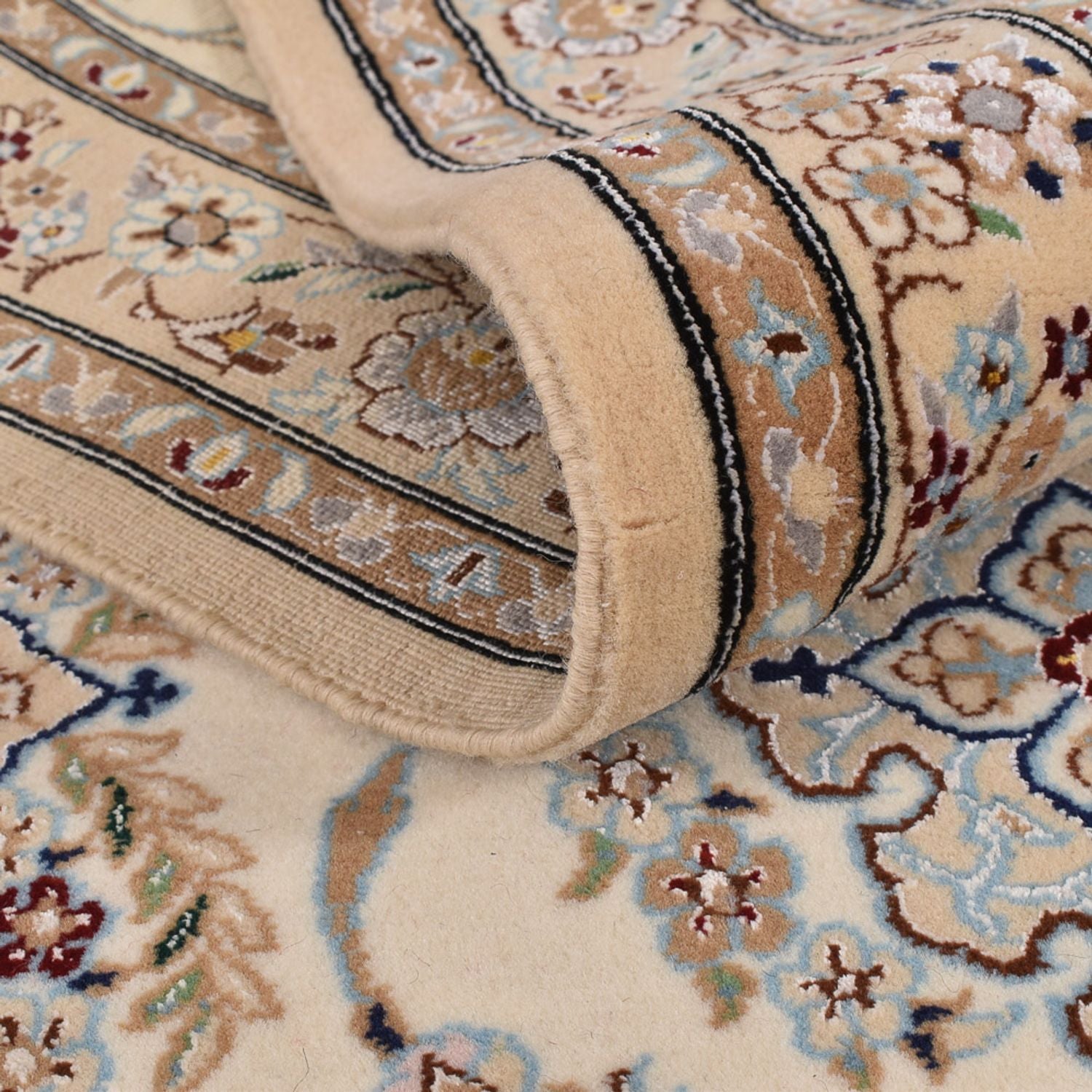 Alfombra de pasillo Alfombra Persa - Nain - Prima - 400 x 100 cm - beige