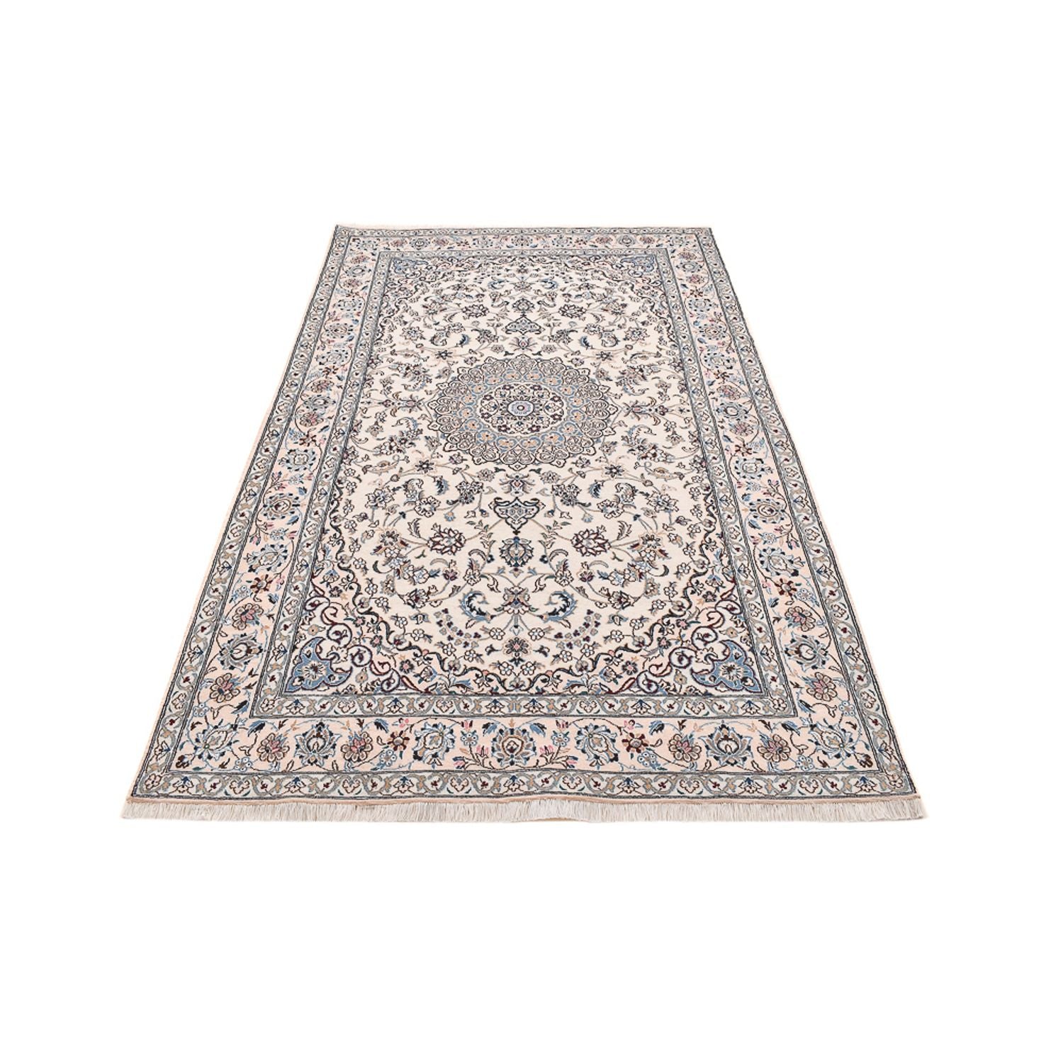 Alfombra Persa - Nain - Real - 250 x 155 cm - gris claro