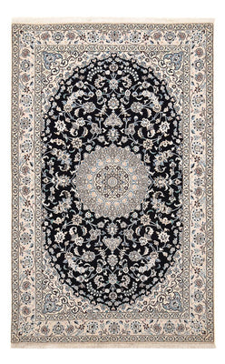 Alfombra Persa - Nain - Real - 250 x 153 cm - azul oscuro