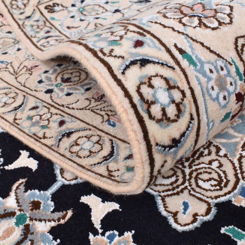 Alfombra Persa - Nain - Real - 250 x 153 cm - azul oscuro