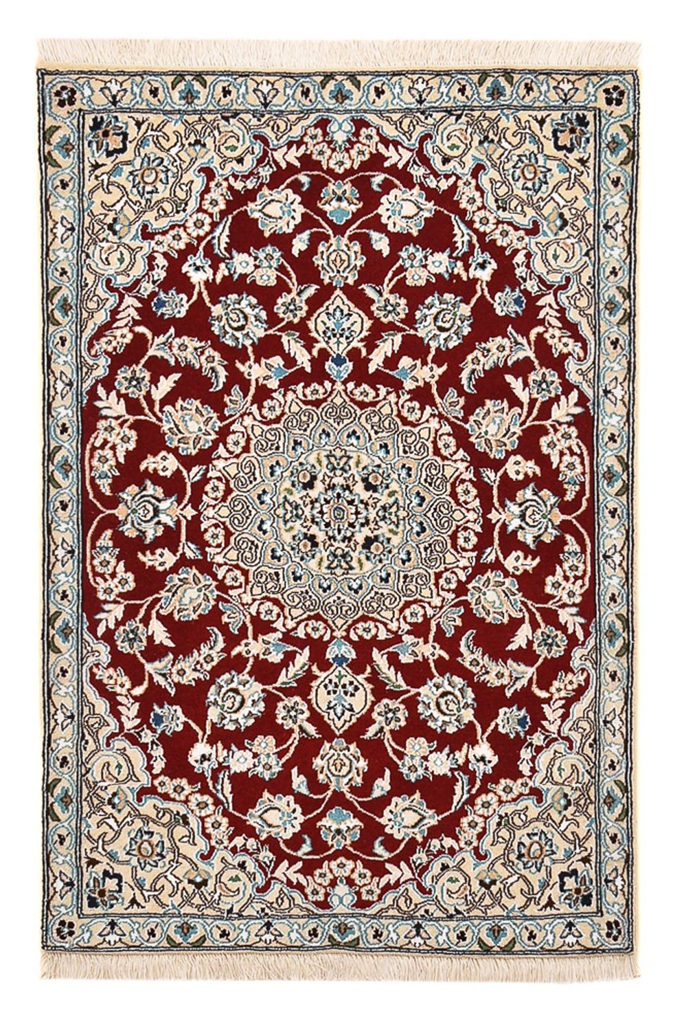 Alfombra Persa - Nain - Real - 130 x 88 cm - rojo