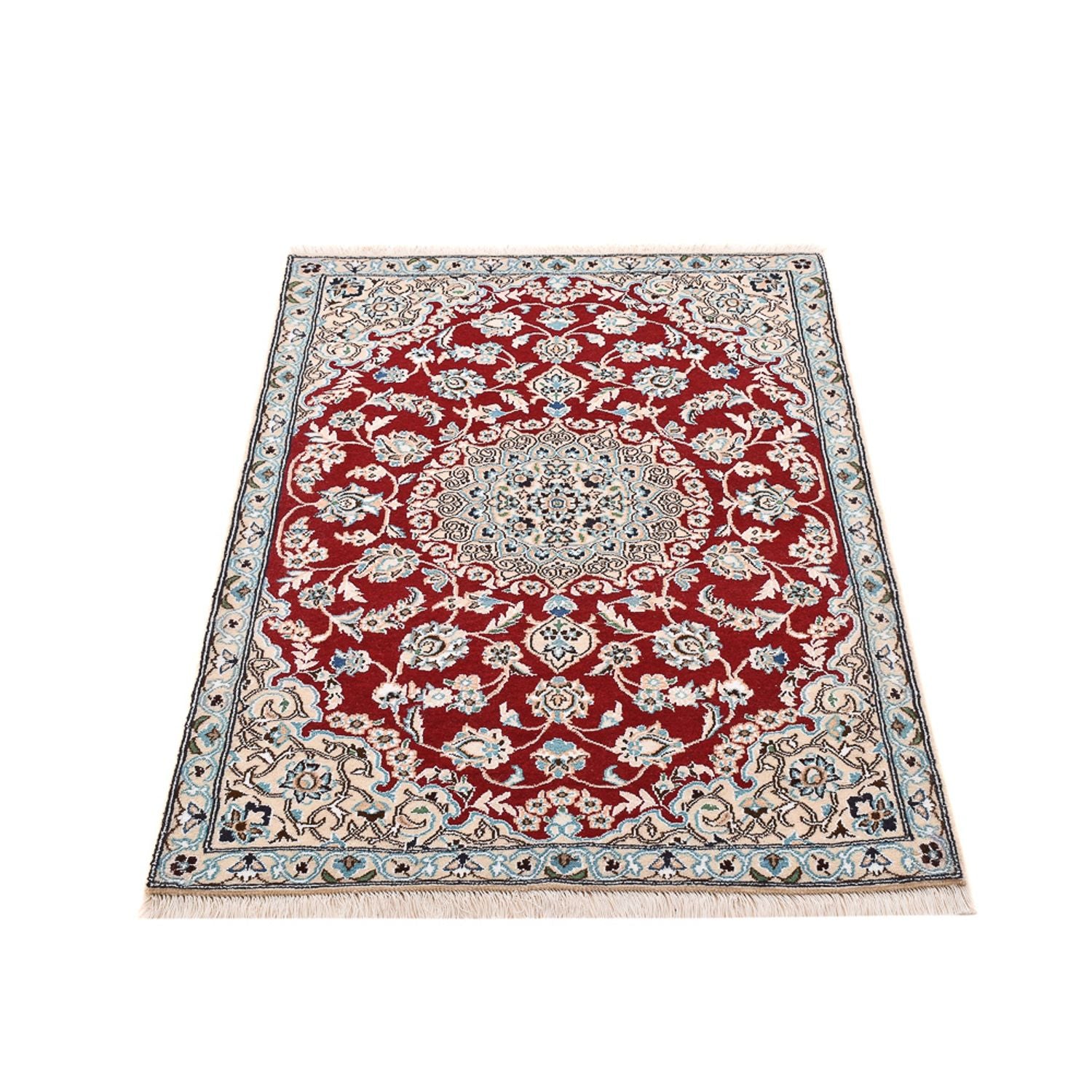 Alfombra Persa - Nain - Real - 130 x 88 cm - rojo