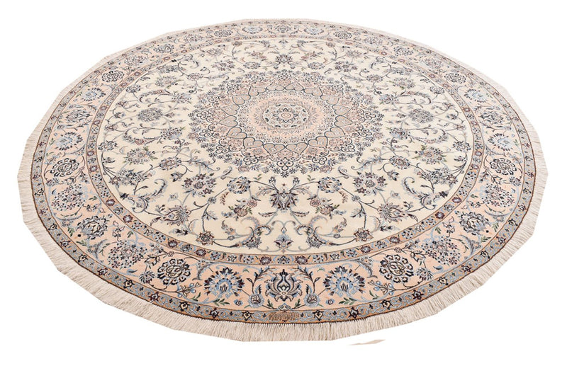 Alfombra Persa - Nain - Prima redondo  - 252 x 252 cm - crema