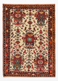 Alfombra persa - Nómada - 123 x 88 cm - multicolor